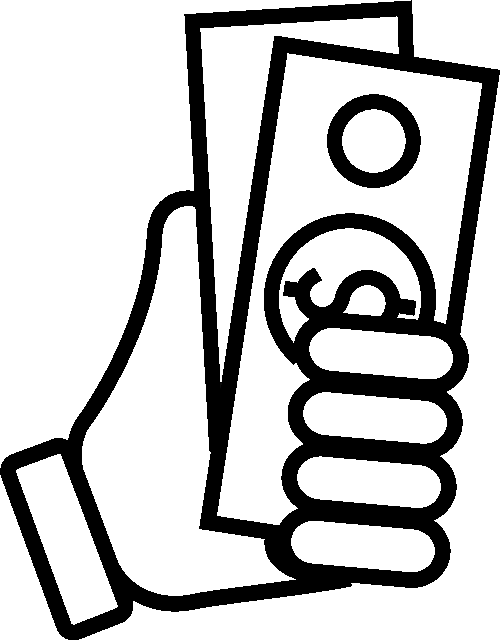 holding cash Icon